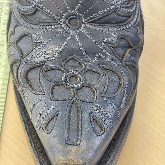 Lane Robin Snip Toe Booties Blue 7.5 - Picture 6 of 14